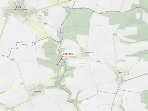 Dražba lesa, Břežany, 2783 m2