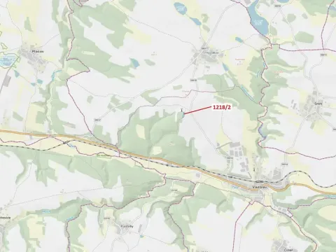 Dražba lesa, Vladislav, 1414 m2